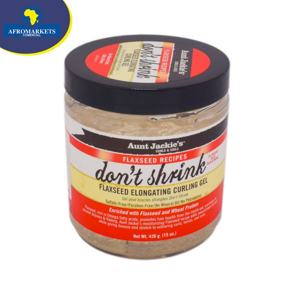 Aunt Jackie's Don't Shrink Flaxseed Elongating Curling Gel, 15 Ounce