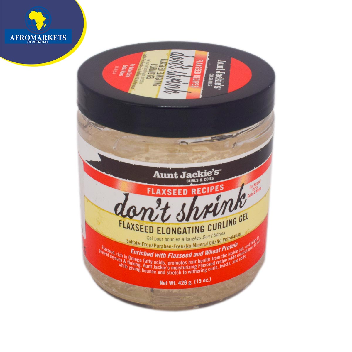 Aunt Jackie's Don't Shrink Flaxseed Elongating Curling Gel, 15 Ounce