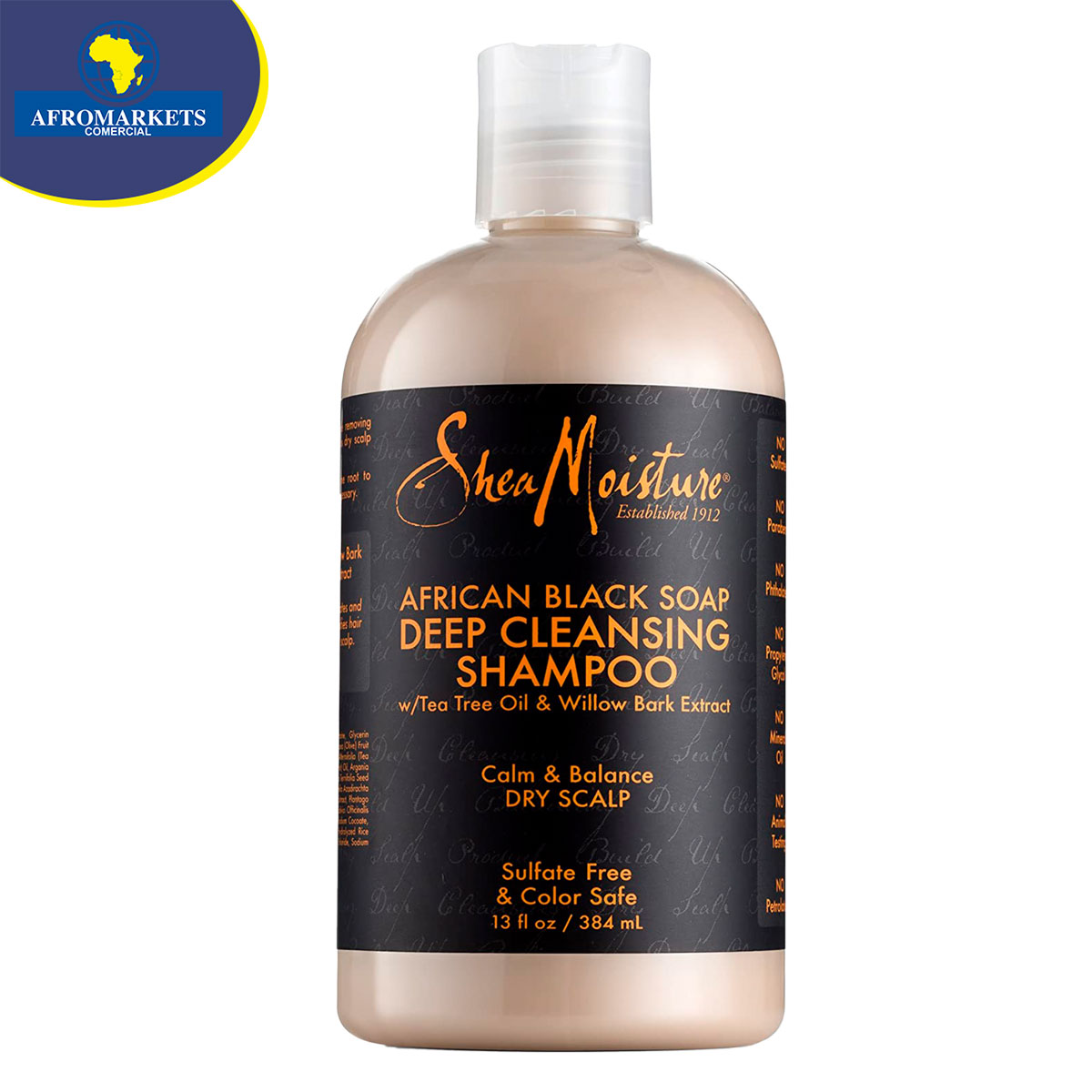 Shea Moisture - Sabonete Preto Africano - Shampoo de Limpeza Profunda - 13 oz.