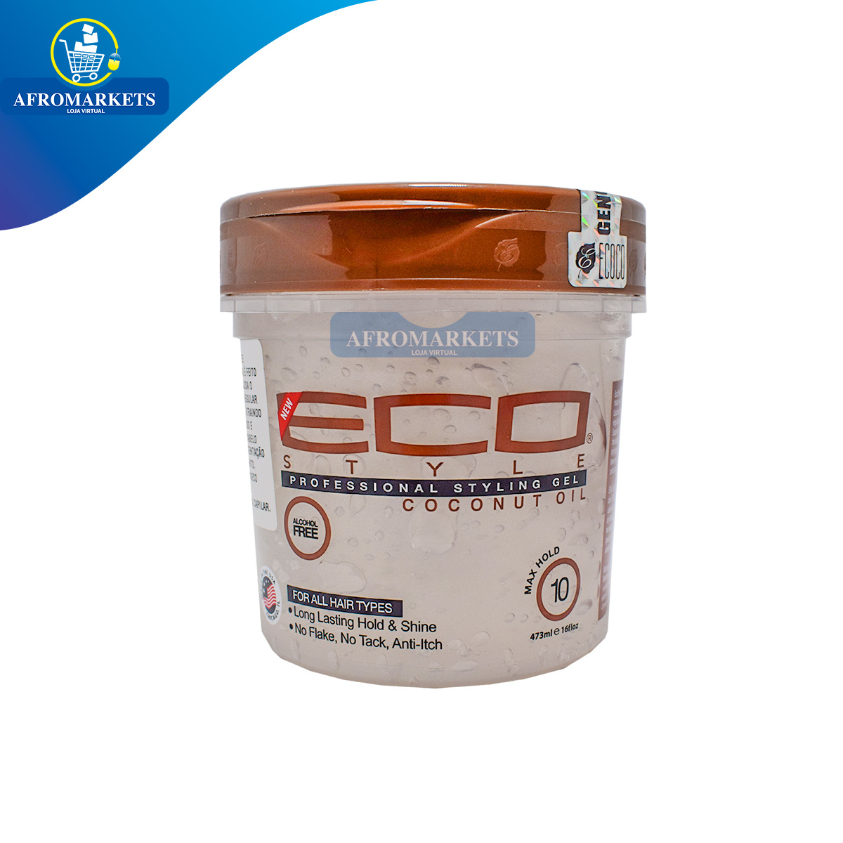 Gel de Modelagem de Óleo de Coco Eco Styler  473ml / 16oz