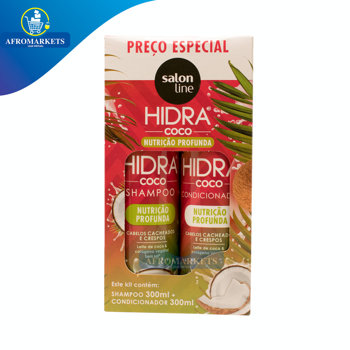 Salon Line Hidra Coco Kit Shampoo e Condicionador 300ml
