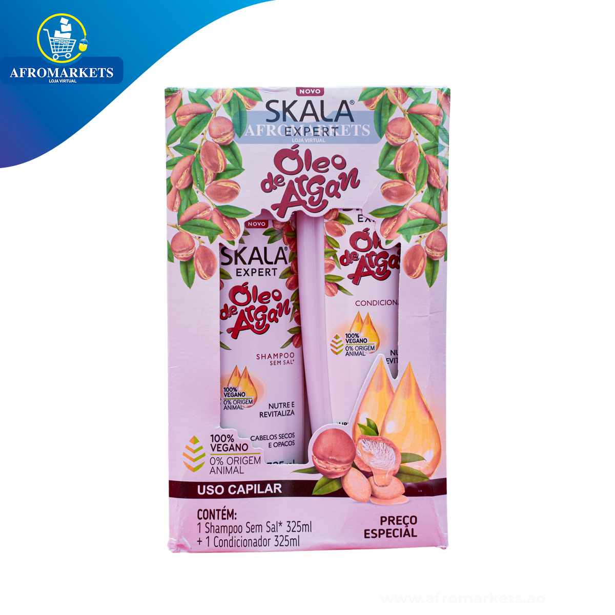 Skala Óleo de Argan Kit Shampoo e Condicionador 325ml